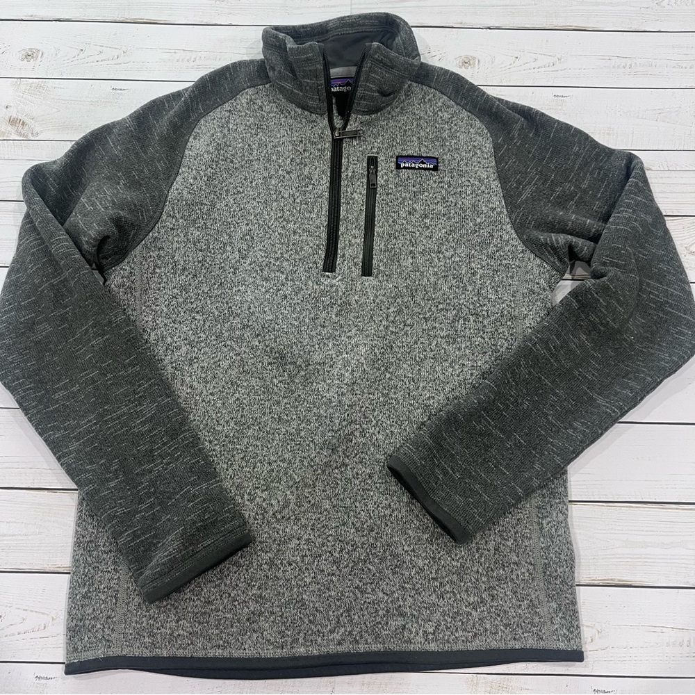 Patagonia Men's Better Sweater 1/4-Zip Fleece Two Tone Grey Small